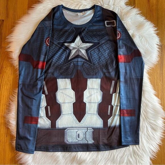 Men’s Captain America Shirt Size Large - Picture 1 of 3